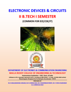 Electronic Devices and Circuits II B tech pdf free download