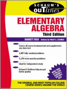Schaums Outline of Elementary Algebra 3rd Edition pdf free download