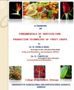 Fundamentals of Horticulture and Production Technology of Fruit Crops pdf free download