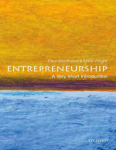 Entrepreneurship A Very Short Introduction by Paul and Mike pdf free download 