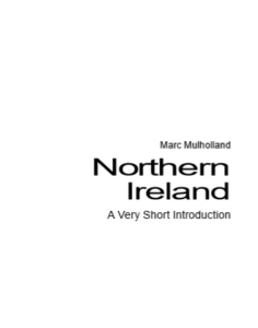 Northern Ireland A Very Short Introduction by Marc Mulholland pdf free download