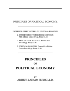 Principles of Political Economy by Arthur Latham Perry pdf free download
