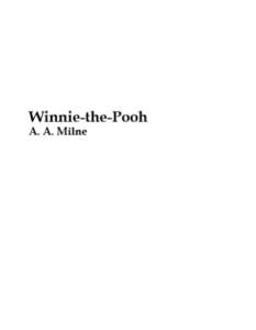 Winnie the Pooh by A A Milne pdf free download