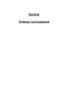 Parzival by Wolfram von E pdf free download
