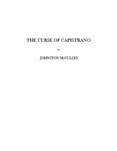 The Curse of Capistrano by Johnston McCulley pdf free download