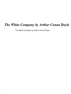 The White Company by Arthur Conan D pdf free download