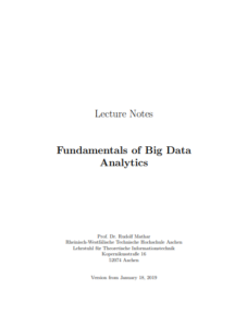 Fundamentals of Big Data Analytics by Rudolf Mathar pdf free download